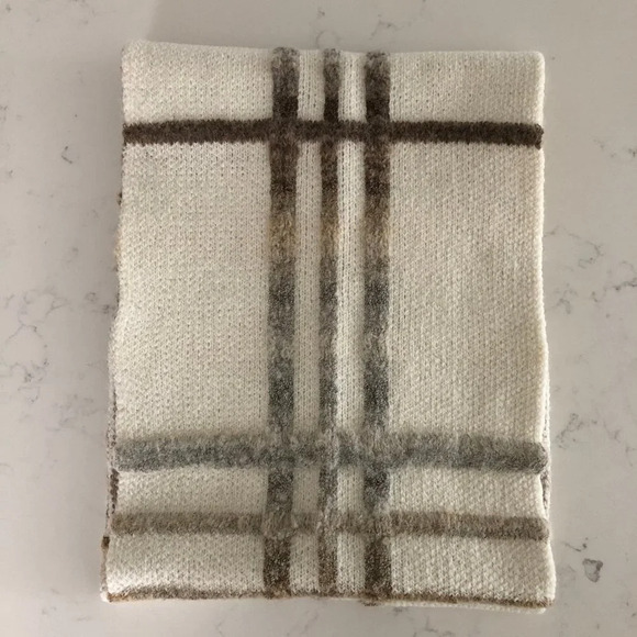 Max Mara Weekend Wool Blend Infinity Scarf Cream Tan Brown Gray Sz OS NWOT - Picture 11 of 11